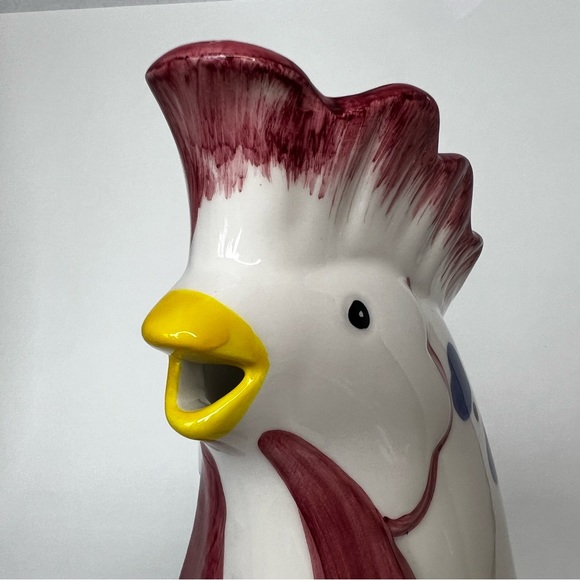 Vintage Hen Ceramic Hand Painted Pitcher FWC Made In Thailand - Picture 12 of 15